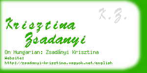 krisztina zsadanyi business card